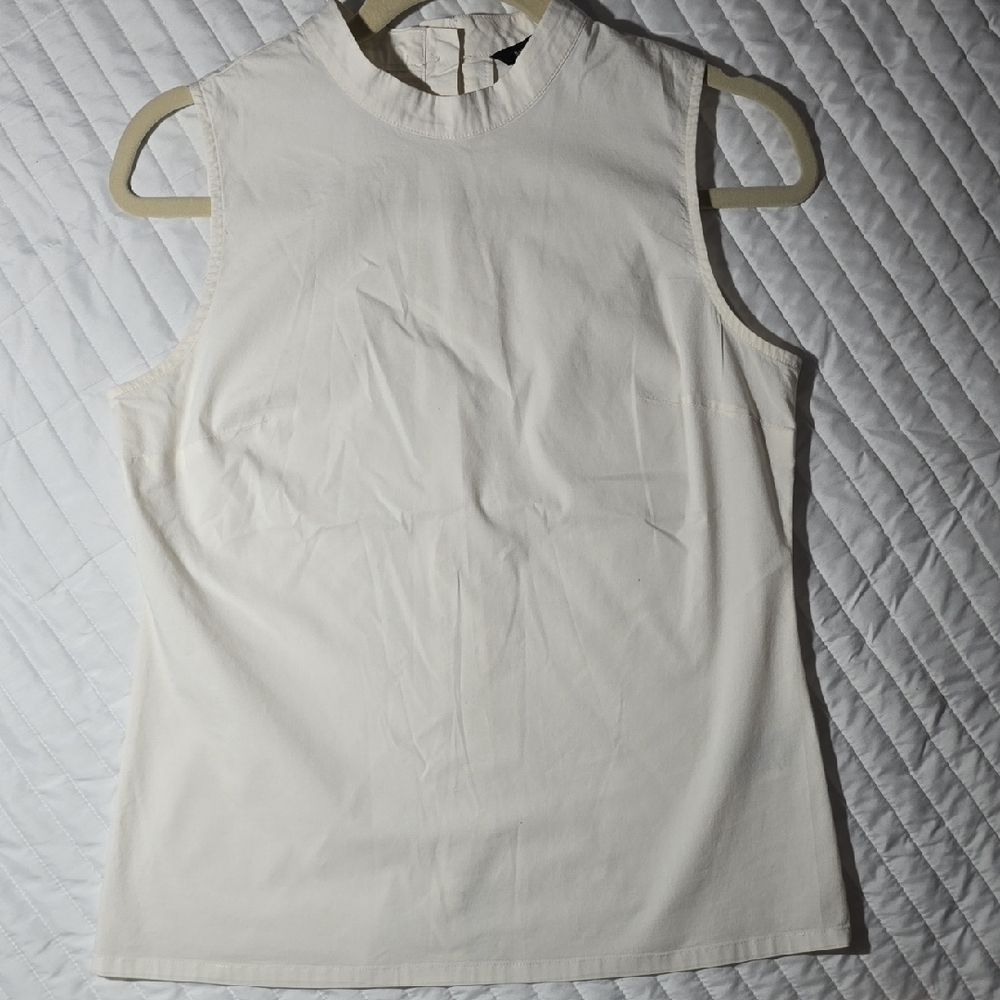 Banana Republic Cream Fitted Sleeveless Tank Top